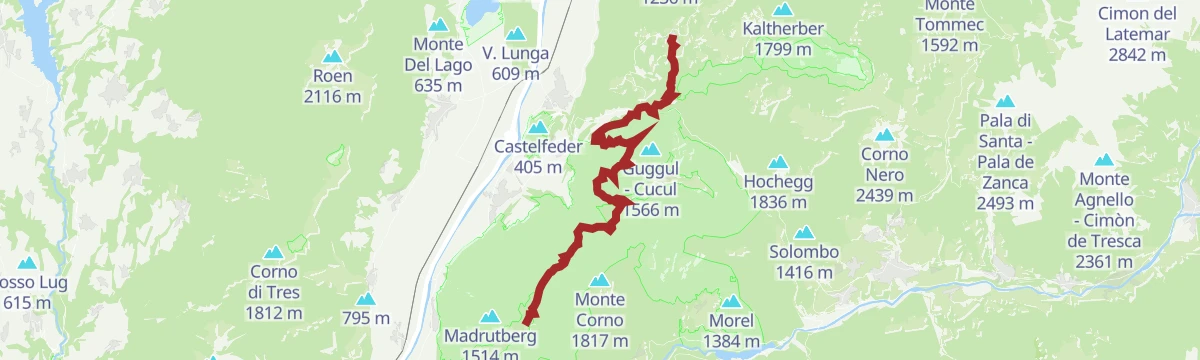 Route map: Tappa b1 | Aldino – Cauria